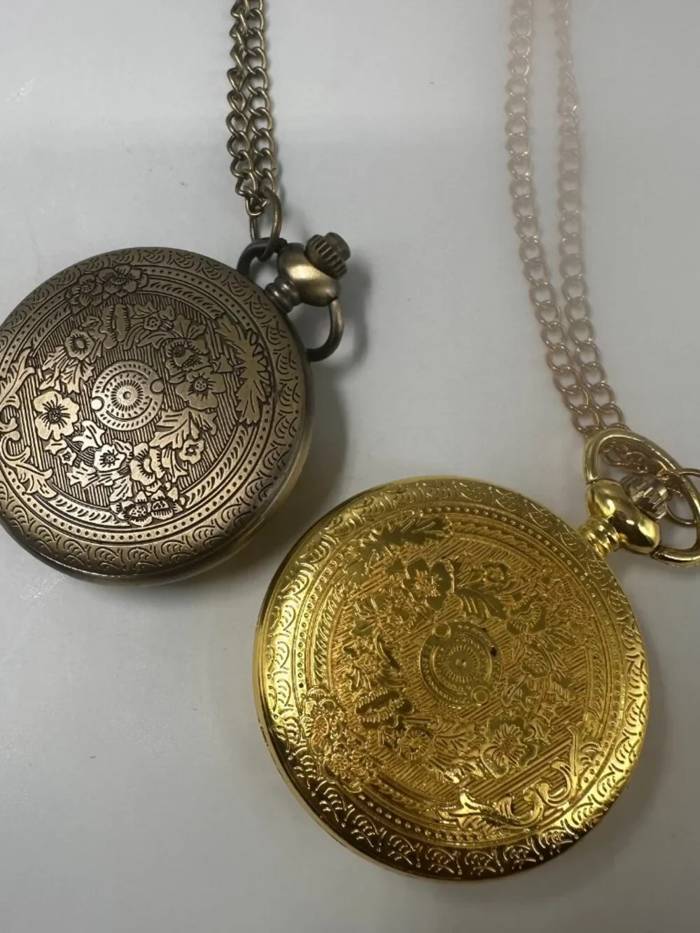 Harry Porter Pocket Watch Lot of 2 Platform 9¾ King's Cross Bronze Gold Tone